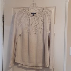 Chaps White Knit Sweater